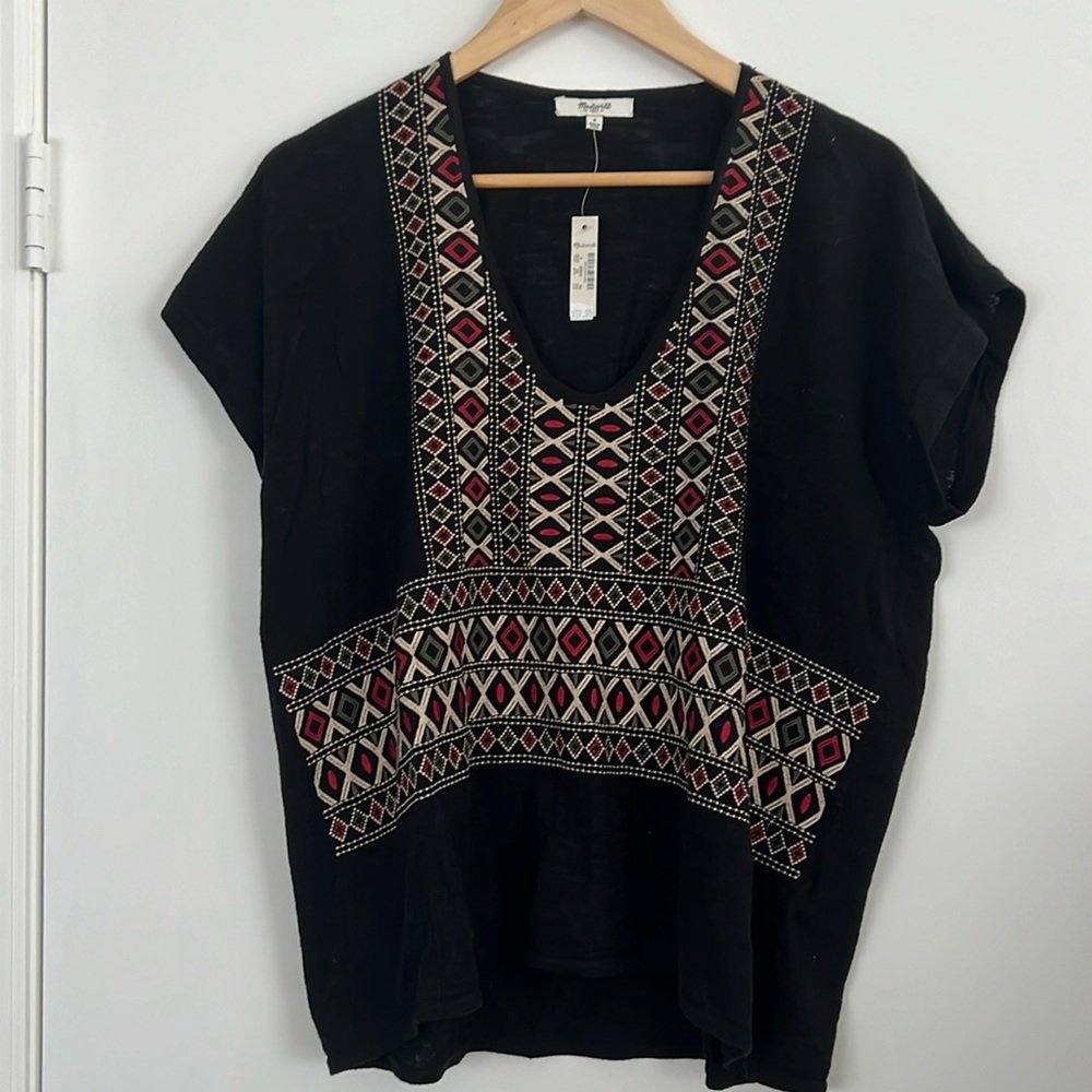 Madewell embroidered top